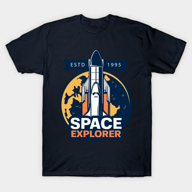 Retro Spaceship Insignia T-Shirt by Rivenfalls